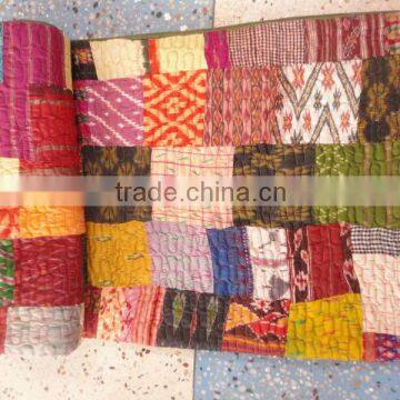 R T -4 patola patch work kantha quilts bedspread