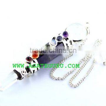 Amethyst Pendulum with Chakra cap : Wholesale Gemstone Pendulums