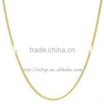 TN172 2mm Gold Curb Thin Necklace