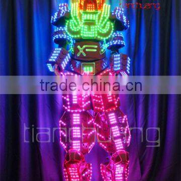 Programmable LED Robot Costume With Customized Logo, Remote Control Stilts Costume, Tianchuang LED Light Costume