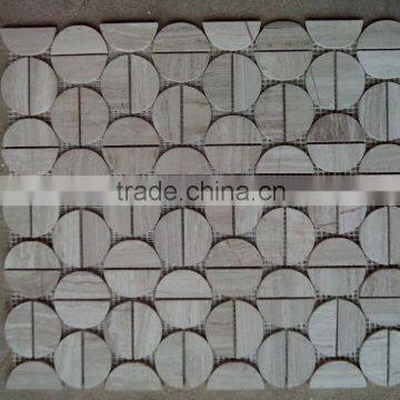 Fish scale mosaic tile