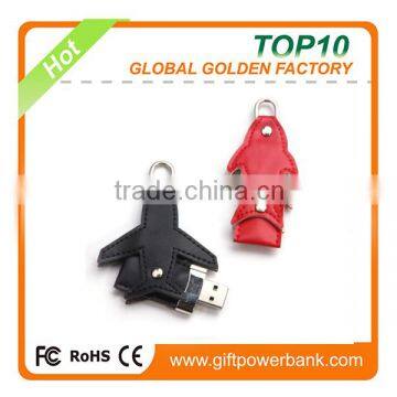 China Usb Factory Leather Airplane Usb Flash Drive Usb Disk photo-2