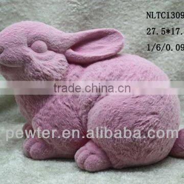 New Product Polyresin Rabbit Gift Statue Toy Decoration