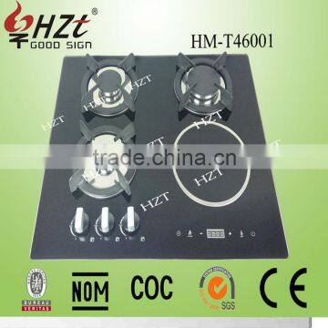 2015 4 burner Glass Surface Made in china electric gas stove