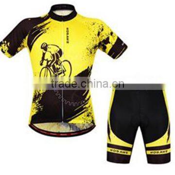 Summer Fashion Cycling Wear Yellow Black Cycling Wear for Outdoor Sports