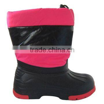 2016 new design eva rubber outsole Nylon oxford upper eva snow boot