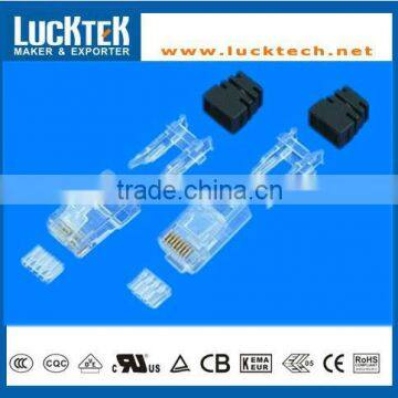 8P8C CAT.6 RJ45 CONNECTOR WITH INSERT CAP CLAMP