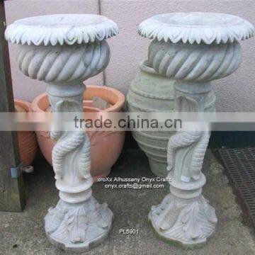 White Marble Handcarved Planter wholesale