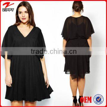 New arrival Women plus size evening dress for fat women chiffon dress XXXXL 4XL & Classy plus size clothing wholesale