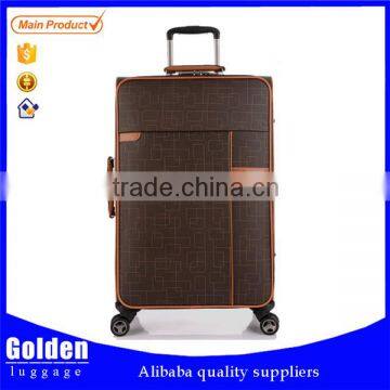 hot sale PU luggage bag for business and travel, 20'' 24'' 28'' luggage trolley bag