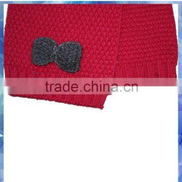 Pink Popcorn Knit Baby Size Scarf photo-4