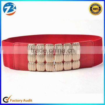 Wholesale Fashion Ladies Wide Elastic Belts with Metal Stud                        
                                                Quality Choice