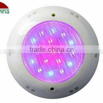 Concrete/Fiberglass/Vinyl Swimming Pool LED Par56 Lamp Wall Surface Mounted 18x1W Multi RGB Color Plastic Shell IP68 Waterproof