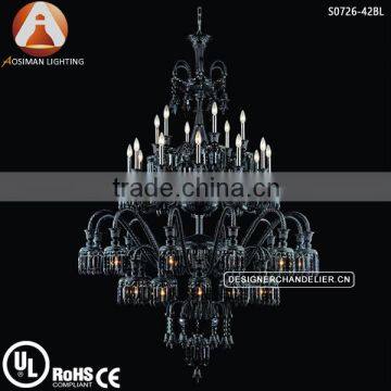 42 Light Baccarat Big Black Chandelier