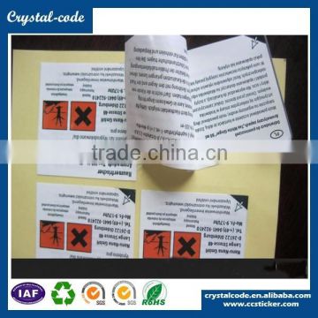 Customized printed personalised advertising promotional stickers double side printing label