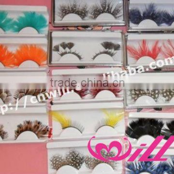 Fashion Pretty Colorful Feather Eyelashes Hot Sale