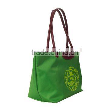 Promotional Gift Nylon Tote Bag Black Long Handle Handbag