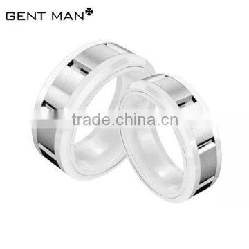 Alibaba wholesale ceramic rings for men ceramic diamond ring silver ring men's accessories wholesale 3 ring binders