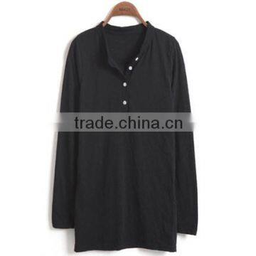Wholesale China Fashion Design Blank Pima Cotton Custom Woman t Shirt With Halflong Sleeve photo-5
