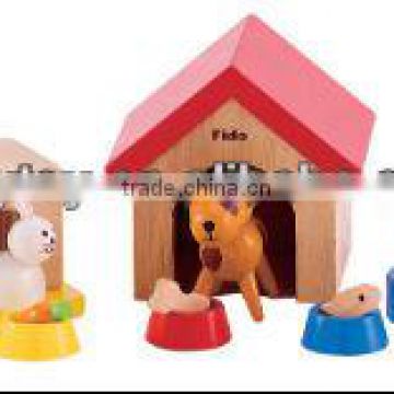 Attract children wooden animal house toy