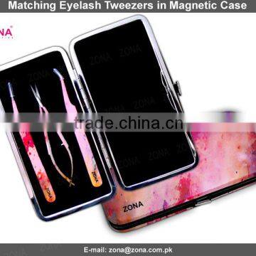 Magnetic Case Eyelash Extension Tweezers / Get Matching Kits Under Your Brand Name From ZONA