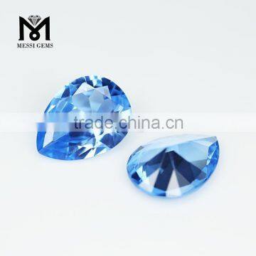 Hot Sale Synthetic Pear Machine Cut Artificial Spinel Gemstone