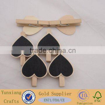 wooden pegs with heart shape