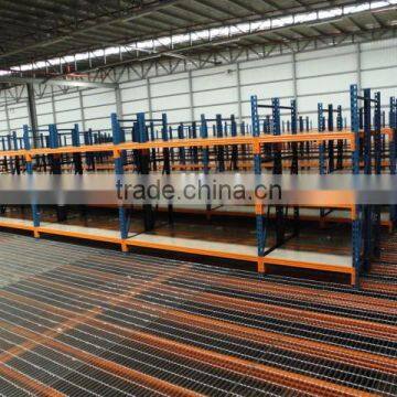 Warehouse Mezzanine Floor Covered With Steel Gratings