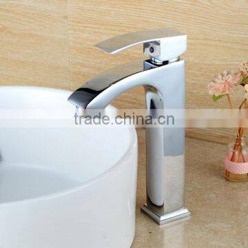 QL-1432 Artistic Brass Faucets Bathroom Chrome Polished Washing Mixer Brass Tap Watermark Faucet Bathroom Basin Faucet photo-2