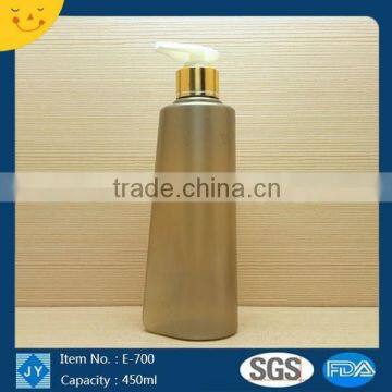 450ml 15oz unique shape cool design pet empty wholesale plastic bottle shampoo container with pump