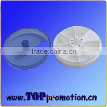 round shape plastic small pill box