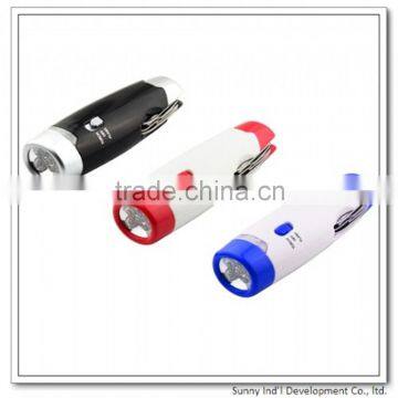 High power colorful plastic led flashlight logo print promotional gifts