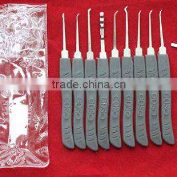 GOSO high quality 9 pin lock pick set tool locksmith tool