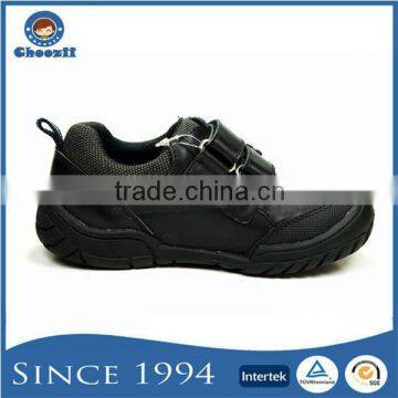 OEM Welcomed Breathable Mesh Lining Black Action Shoes for Kids photo-3