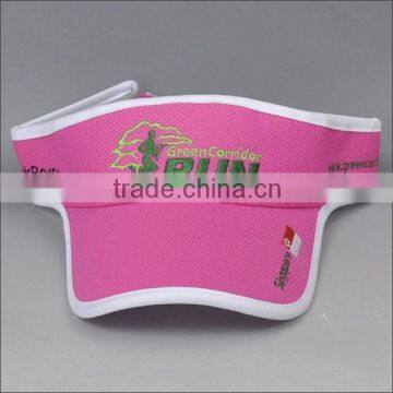 Sun Block Mesh Visor Cap With Towelling Sweat Band and High Quality Embroidery Artwork