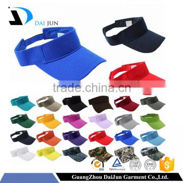 Guangzhou China Factory OEM 100% Cotton Colourful Velcro Buckle Plain Custom Colourful Cheap Sun Visor Hat