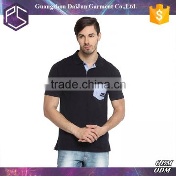 Daijun oem new design black with pocket cotton wholesale polo shirt