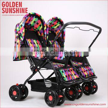 China Manufacturer JINBAO Good Twins Stroller/baby Carriage/pram/gocart/pushchair photo-3