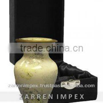 White Patina 3" Brass Keepsake Urn