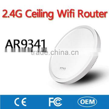 2.4G AR9341 Wireless Ceiling Mobile Wifi Router Network Access Point AP with Inner Antenna for Hotel Restaurant