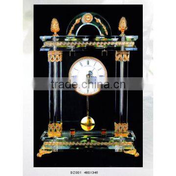 crystal table clock