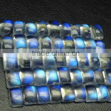 Rainbow Moonstone, Rectangular Cut, Best Quality Cabochon, Natural Gemstone