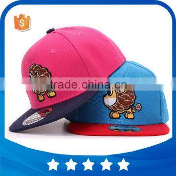 Best quality custom embroidery lion hip hop adjustable snapback flat brim kids caps