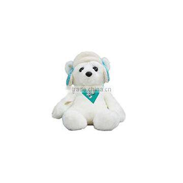 embroidery imprinted promotional logo Winter Woe Bear dress scarf beanbag bandana t-shirt bib tie ribbon animal toys