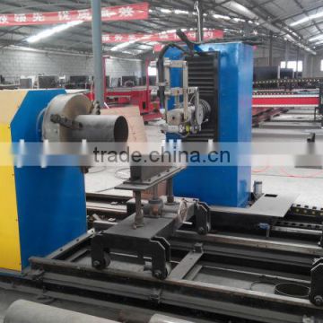 T-joint off-center hole cutting cnc steel pipe gas cutting machine