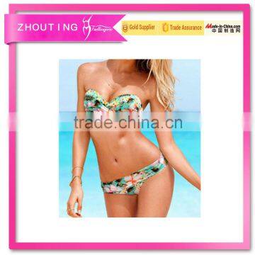 BSC013 Girls without triangle fission printing swimwear bikini