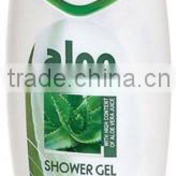 Shower Gel Aloe Vera Mild Skin Care for Fresh Skin - 250ml. Paraben Free. Made in EU. Private Label