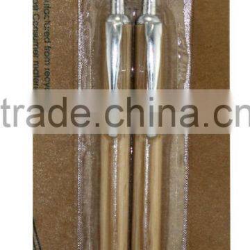 metal clip Bamboo Ball Pen 2PK set
