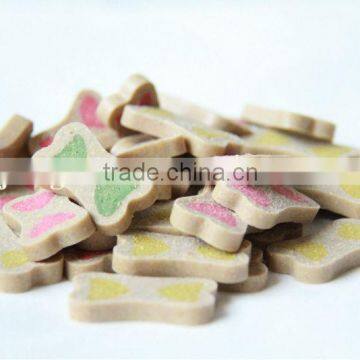 dog food dog chewing chips shaped doubule-heart