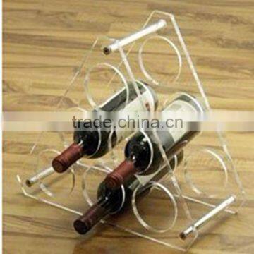 custom clear acrylic wine bottle display rack